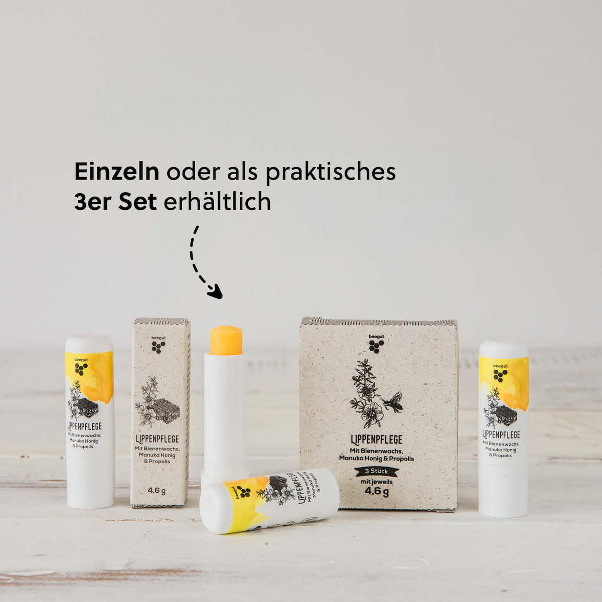 Lippenbalsam mit Bienenwachs & Manuka Honig