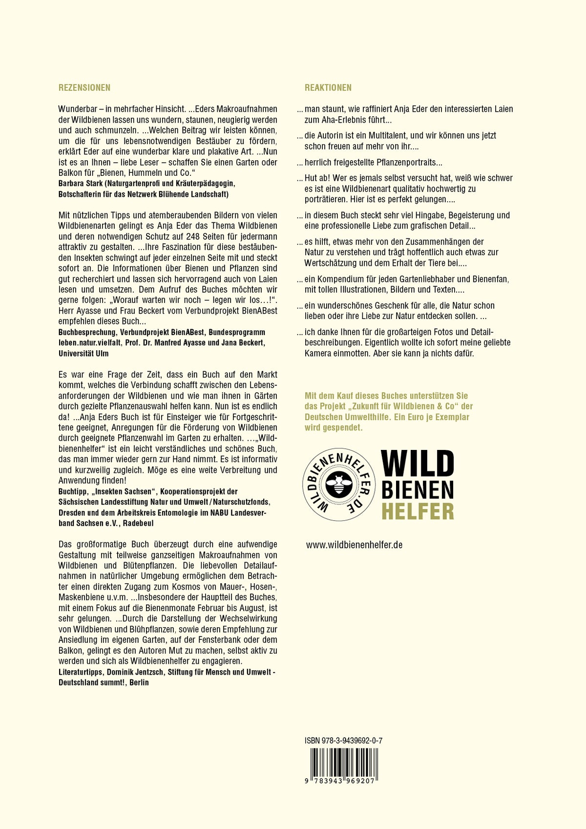 WILDBIENENHELFER: Wildbienen und Blühpflanzen - Gebundene Ausgabe