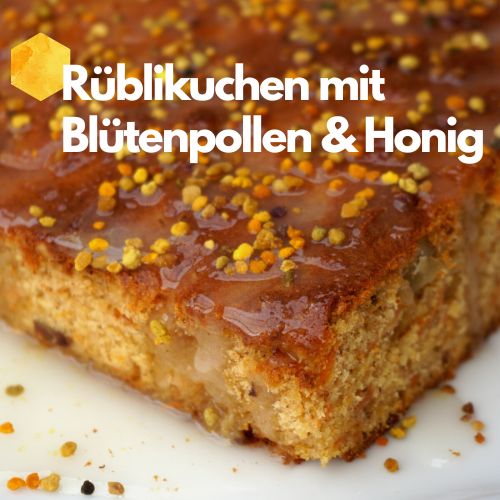 Rüblikuchen (Karottenkuchen) mit Honig & Blütenpollen
