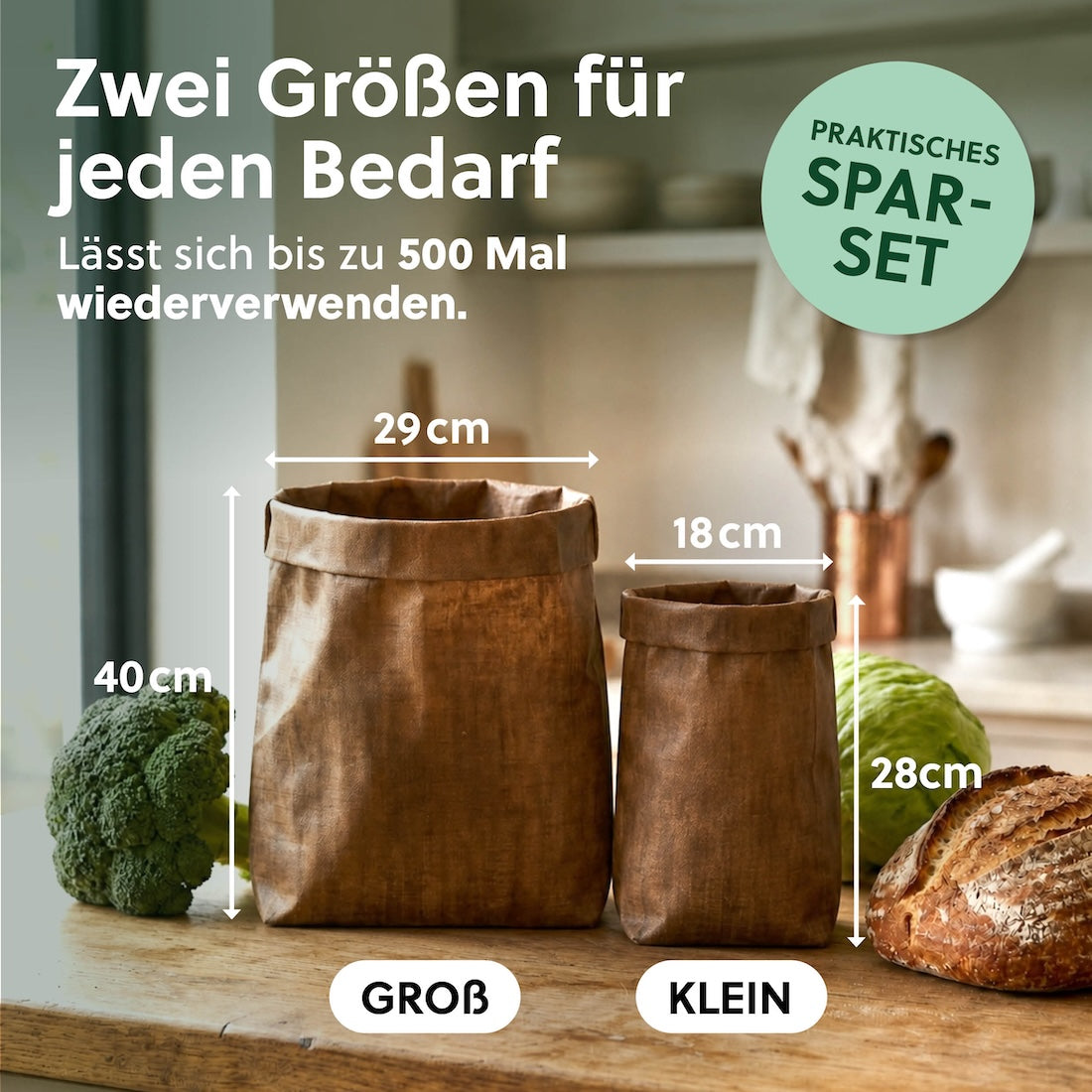 Bienenwachstuchbeutel Leinen