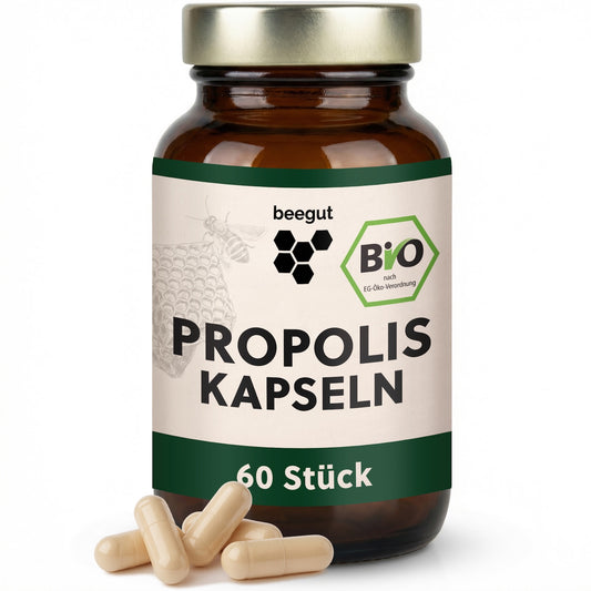 Propolis für Deinen Alltag=>Natürliches Propolis Extrakt Pulver in einer pflanzlichen Kapselhülle für Deinen Alltag.