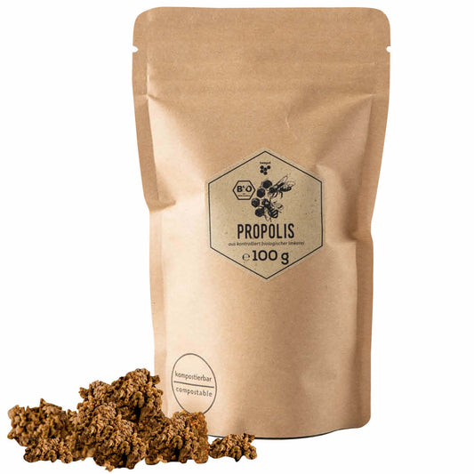 100% natürliches Rohpropolis=>Rohes Propolis ist die unbehandelte, naturbelassene Form, direkt aus dem Bienenstock. Ohne jegliche Zusatzstoffe. 